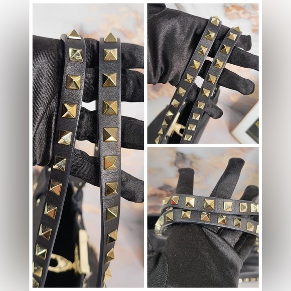 VALENTINO LEATHER ROCKSTUD SATCHEL - Picture 4 of 15